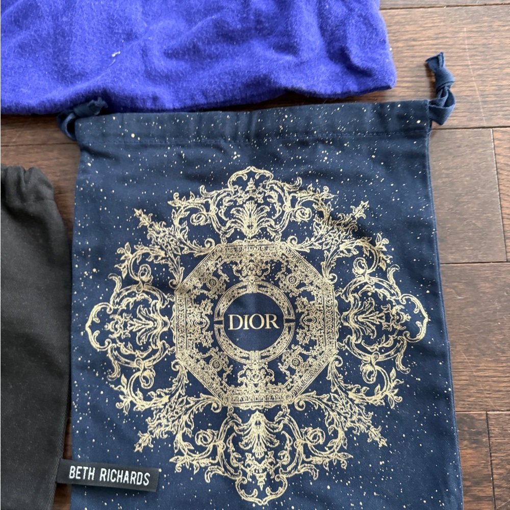 Dior, Jimmy Choo dust bag